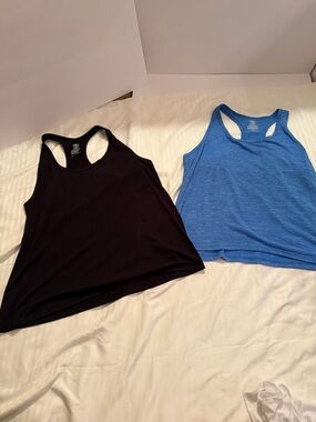 Bundle Athletic Racerback Tank Top - Black and Blue